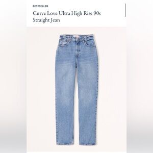 Abercrombie 90s Straight Ultra High Rise jeans- curve love size 4